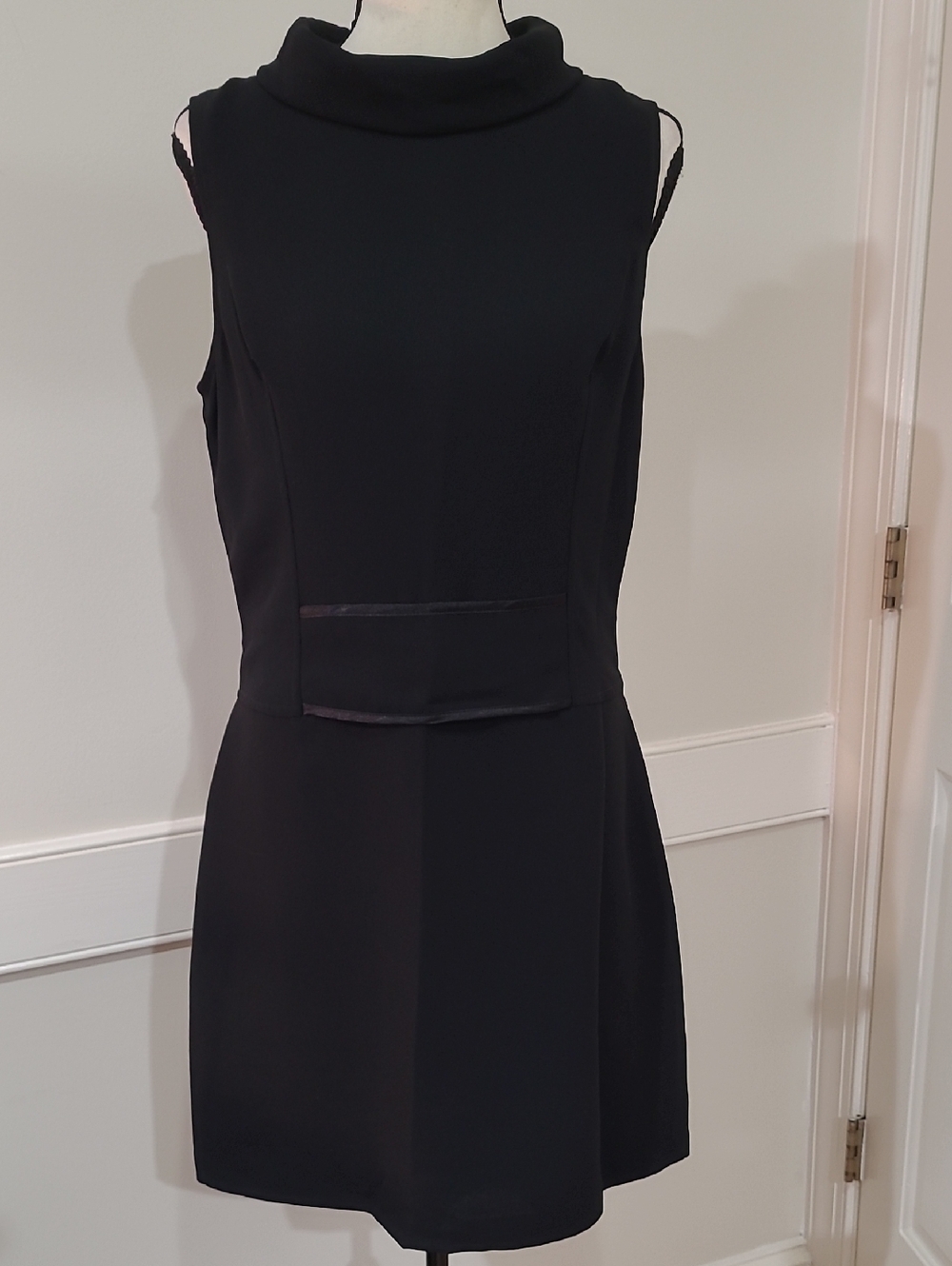 A.B.S. by Allen Schwartz Sleeveless Black Cocktail Cowl Neck Dress - Size 8